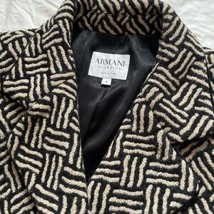 Armani Collezioni size 10 dark navy heavy wool blazer